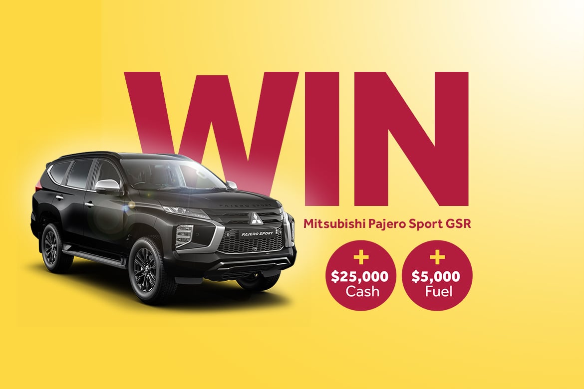 Win a new Mitsubishi Pajero. Style, comfort and space to go anywhere!